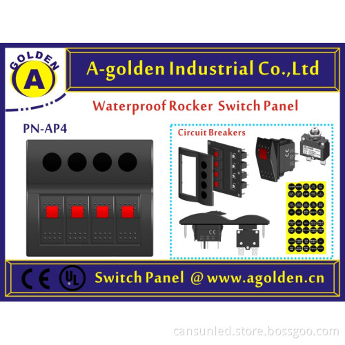 DC 12V Red waterproof rocker switch off road truck jeep boats rocker switch IN ROCK